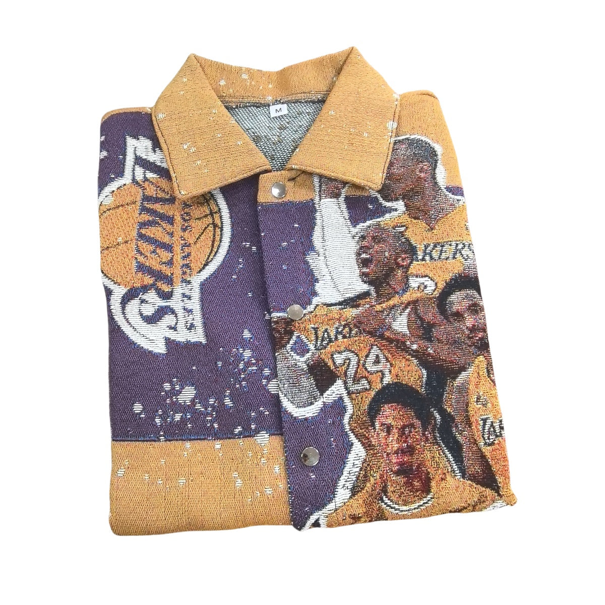 Woven Jacquard Short Sleeve Graphic Shirt