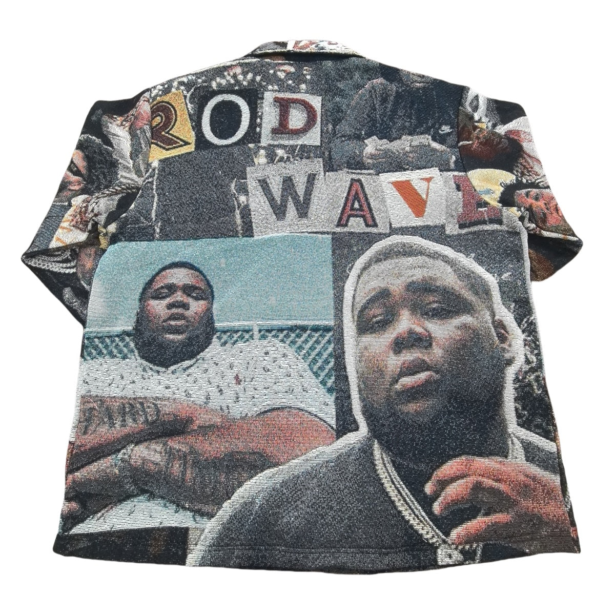 Hip-Hop Culture Collage Woven Jacquard Tapestry Jacket