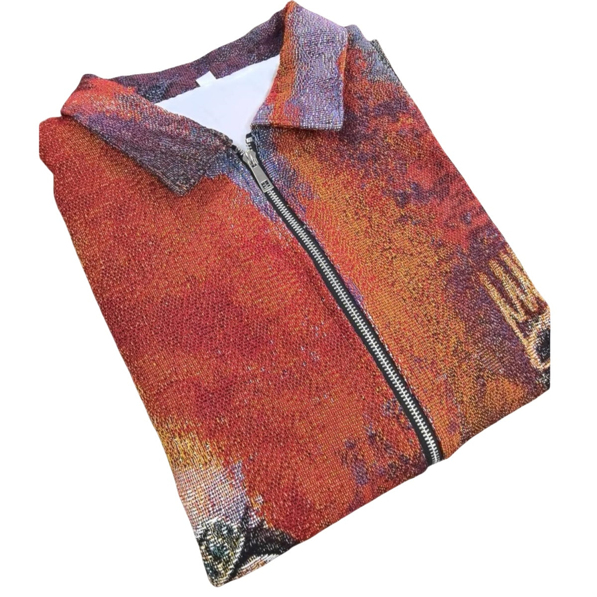 Hip-Hop Woven Jacquard Tapestry Vest