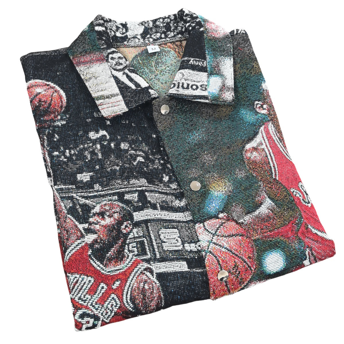Jordan Iconic Shot Tapestry Button-Up Shirt
