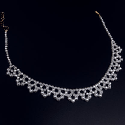 Elegant Handcrafted Pearl Cascade Necklace