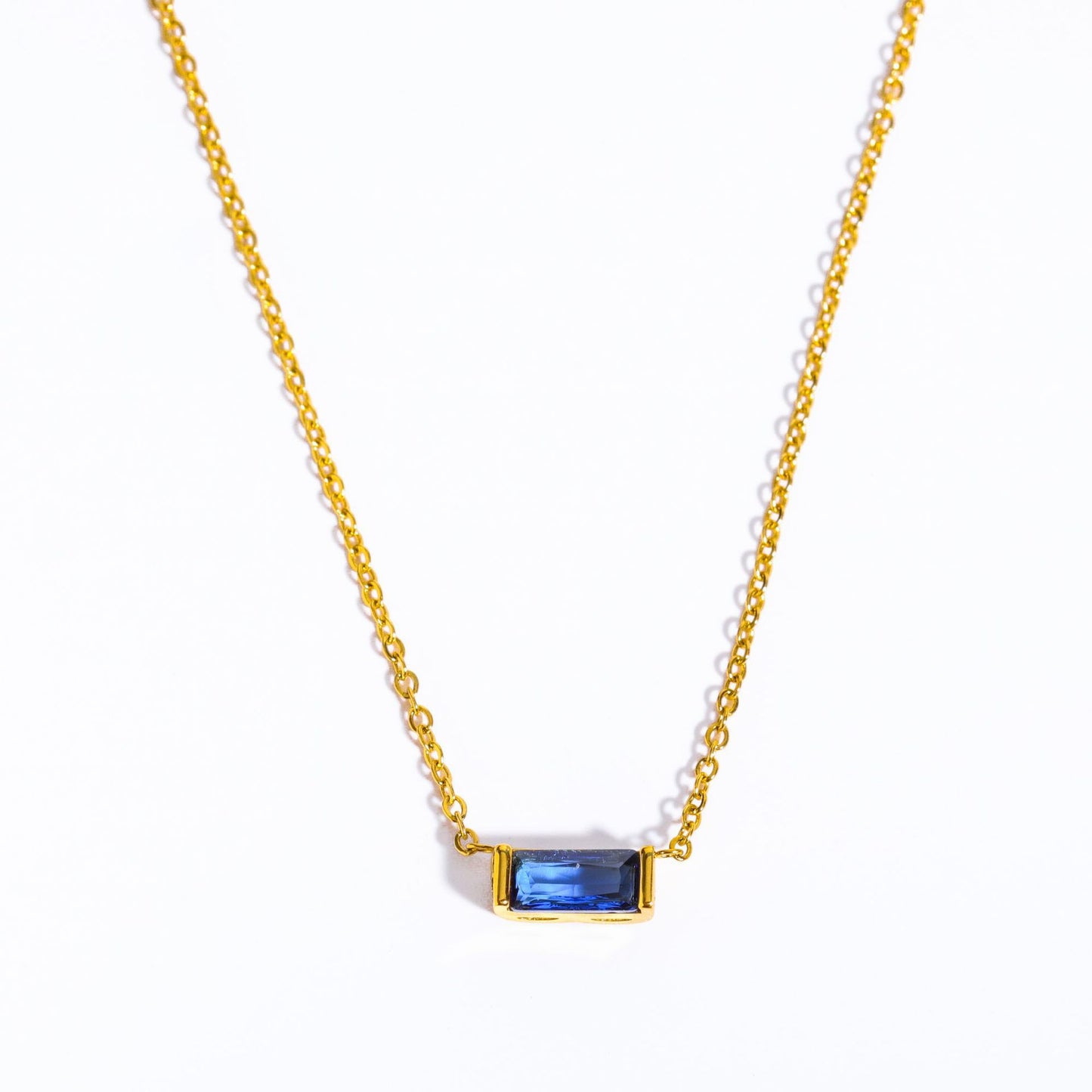 12 Birthstone Zircon Pendant Necklace