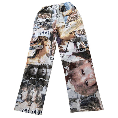 Taylor Swift Inspired Woven Tapestry Cargo Pants