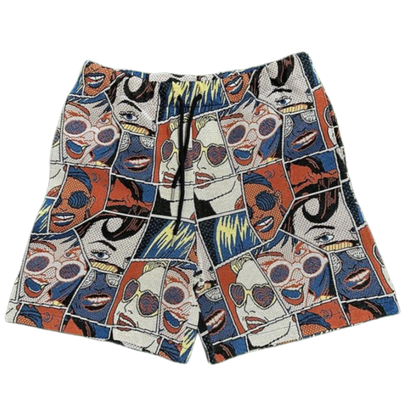 Pop Art Collage Woven Tapestry Shorts