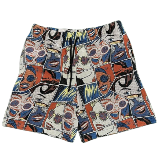 Pop Art Collage Woven Tapestry Shorts