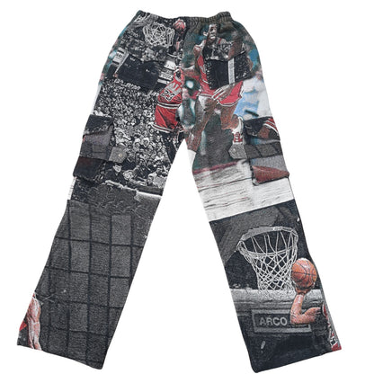 Vintage Basketball Tapestry Cargo Pants