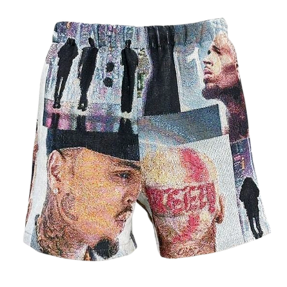 Hip Hop Rap Collage Woven Tapestry Shorts