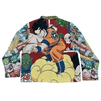 Action-Packed Anime-Style Print Jacket