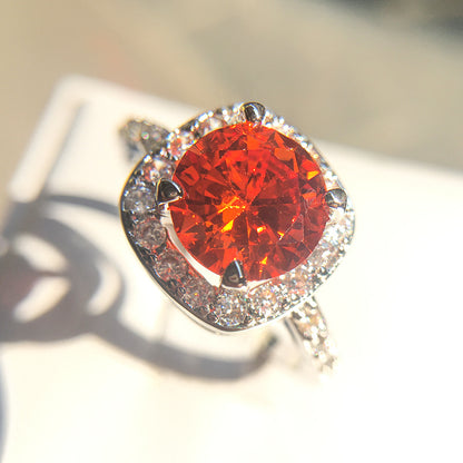 Cubic Zirconia Promise Halo Engagement Promise Eternity Ring