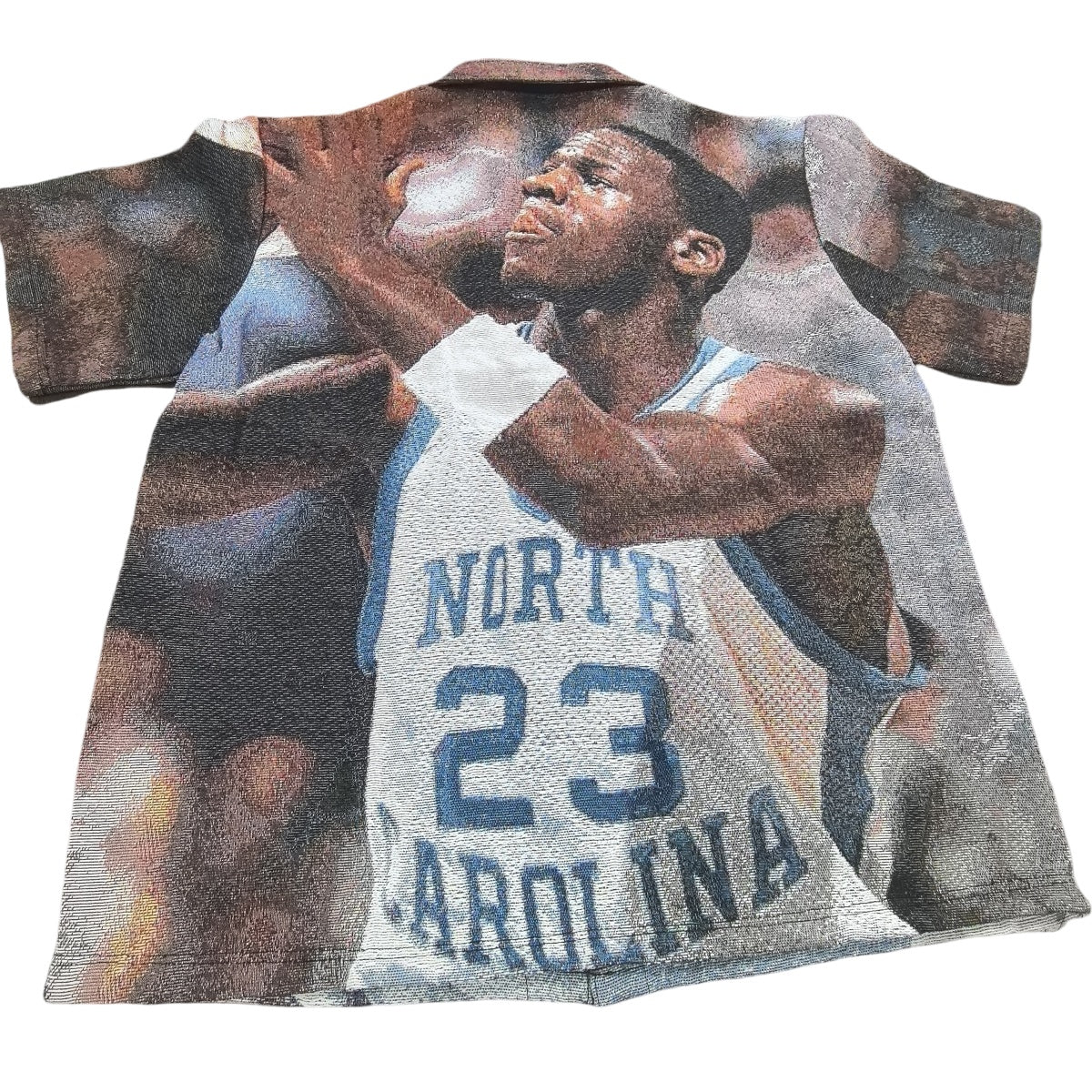 Vintage Basketball Legend Tapestry Button-Up Shirt