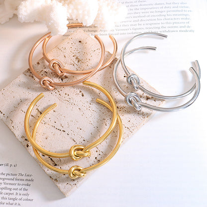 Forever Love Knot Infinity Bracelets Open Cuff Bangle Bracelet for Women