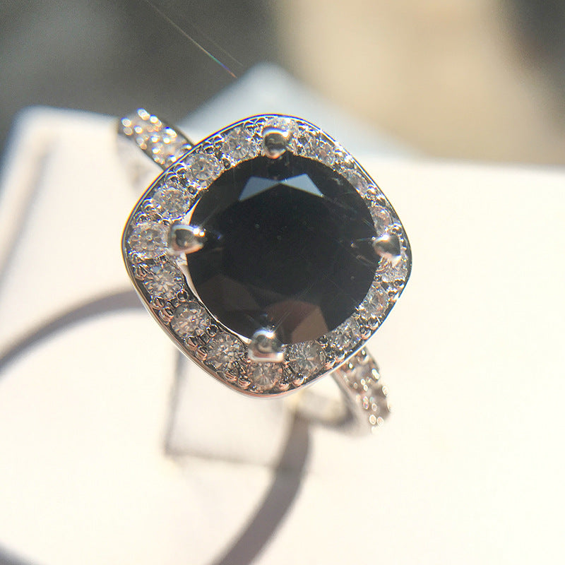 Cubic Zirconia Promise Halo Engagement Promise Eternity Ring