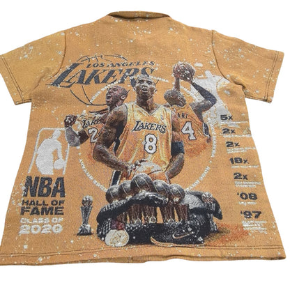 Woven Jacquard Short Sleeve Graphic Shirt