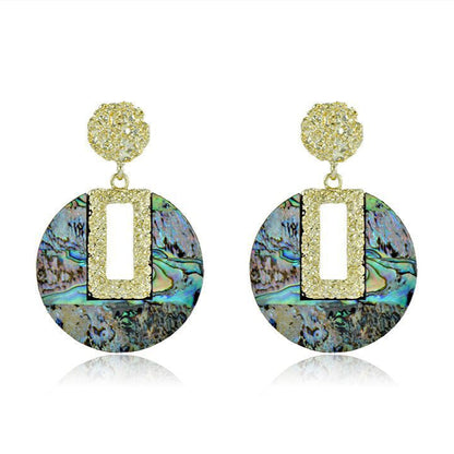 S925 Sterling Silver Shell Drop Dangle Earrings for Women