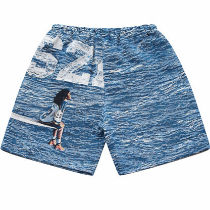 SZA Album Cover Tapestry Shorts