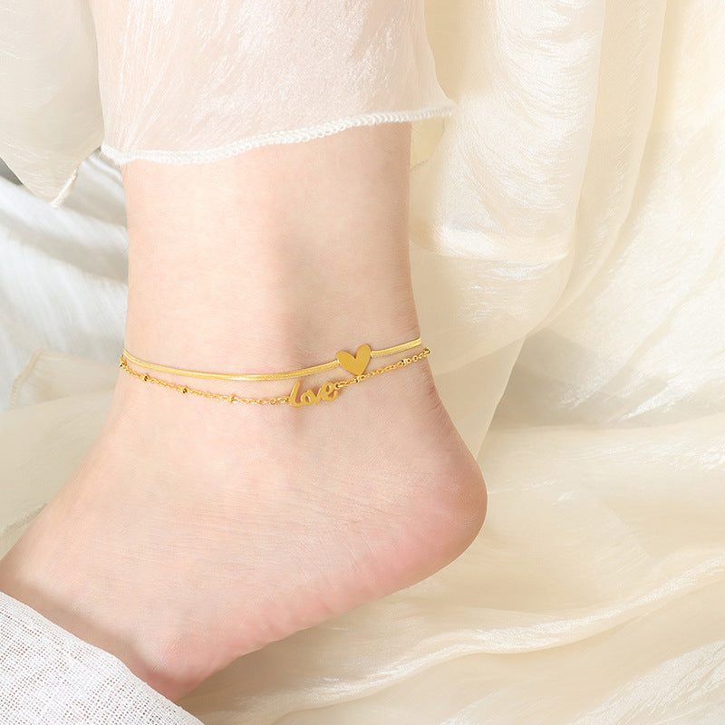 Layered Anklets Adjustable Beach Ankle Bracelet