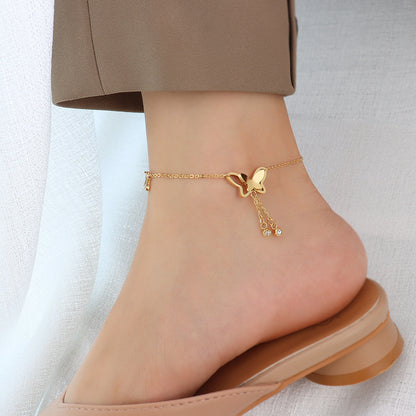 Butterfly Adjustable Beach Ankle Bracelet Summer Foot Chain Anklet