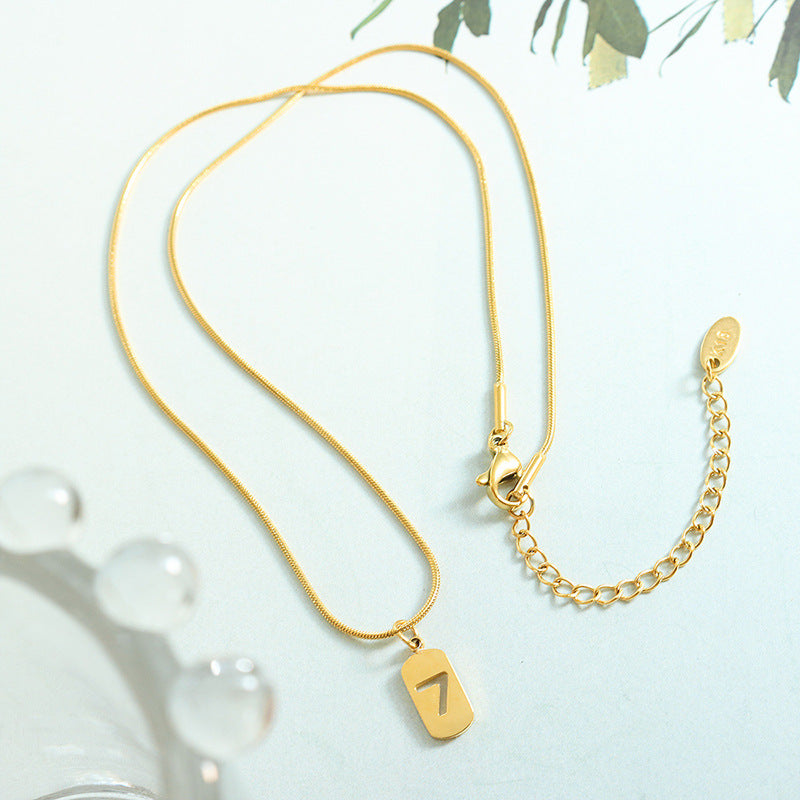 Lucky 7 Number Charm Pendant Necklace