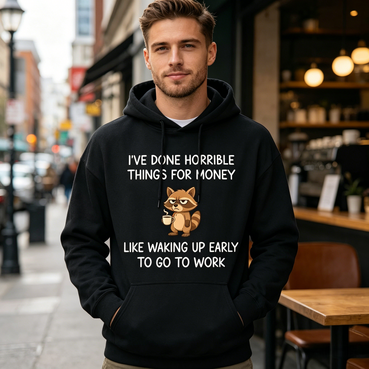 I’ve Done Horrible Things For Money – Funny Raccoon Work Meme Tee sweatshirt hoodie