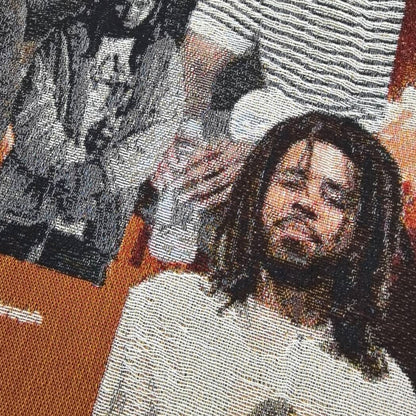 Hip-Hop Woven Jacquard Tapestry Vest