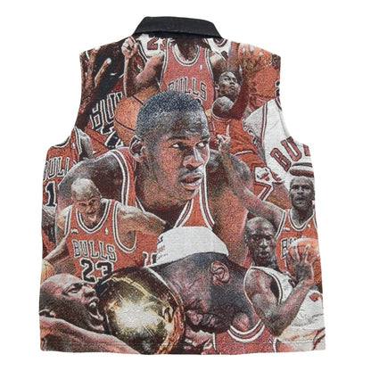 Chicago Basketball Legend Woven Jacquard Tapestry Vest