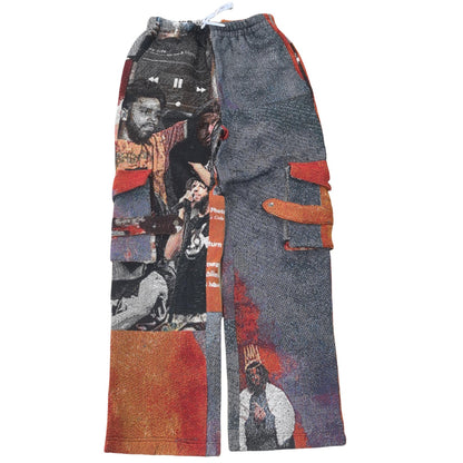 Hip-Hop Culture Portrait Woven Tapestry Cargo Pants