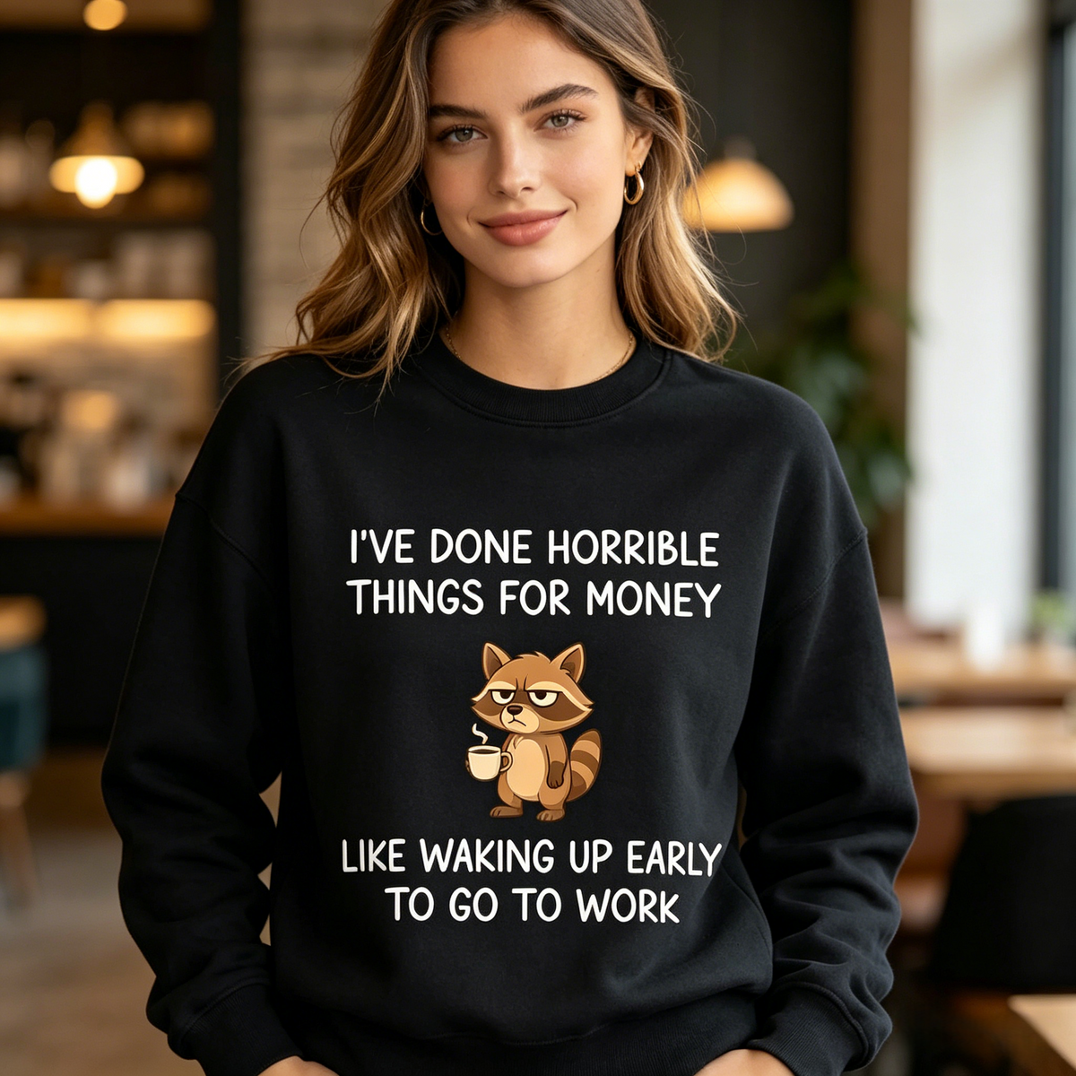 I’ve Done Horrible Things For Money – Funny Raccoon Work Meme Tee sweatshirt hoodie