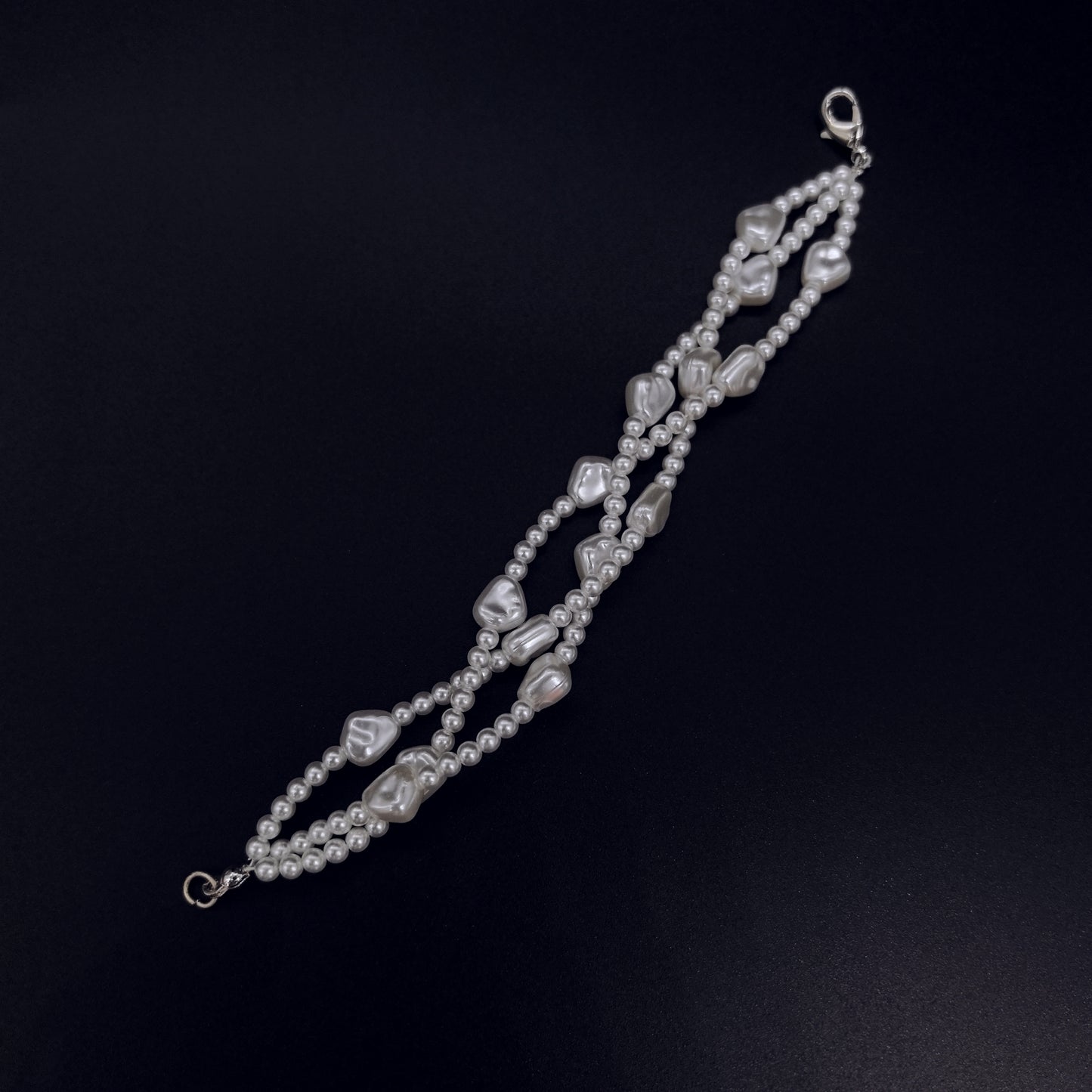 Handcrafted Multi-Strand Pearl Bracelet