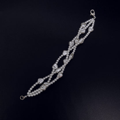 Handcrafted Multi-Strand Pearl Bracelet