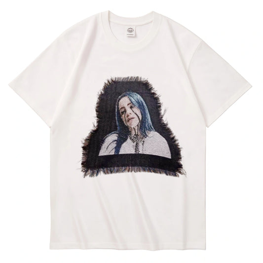 Billie Eilish Woven Patch Graphic T-Shirt