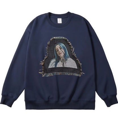 Billie Eilish Album Art Woven Patch Hoodie