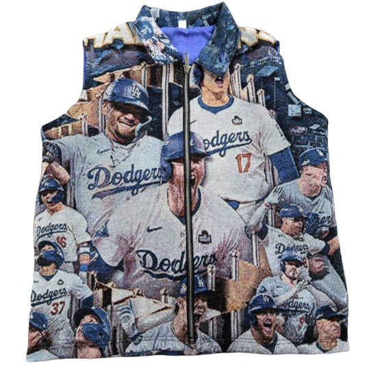 Vintage LA Baseball Woven Tapestry Vest