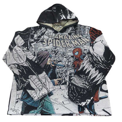 Spider-Man & Venom Tapestry Short Sleeve Button Hoodie