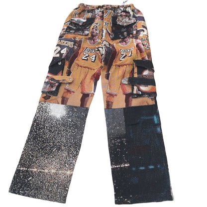 Basketball Legend Collage Woven Jacquard Tapestry Cargo Pants