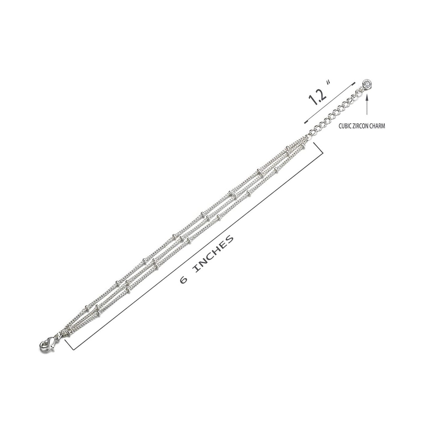 3 Layered Dainty Satellite Chain Bracelet