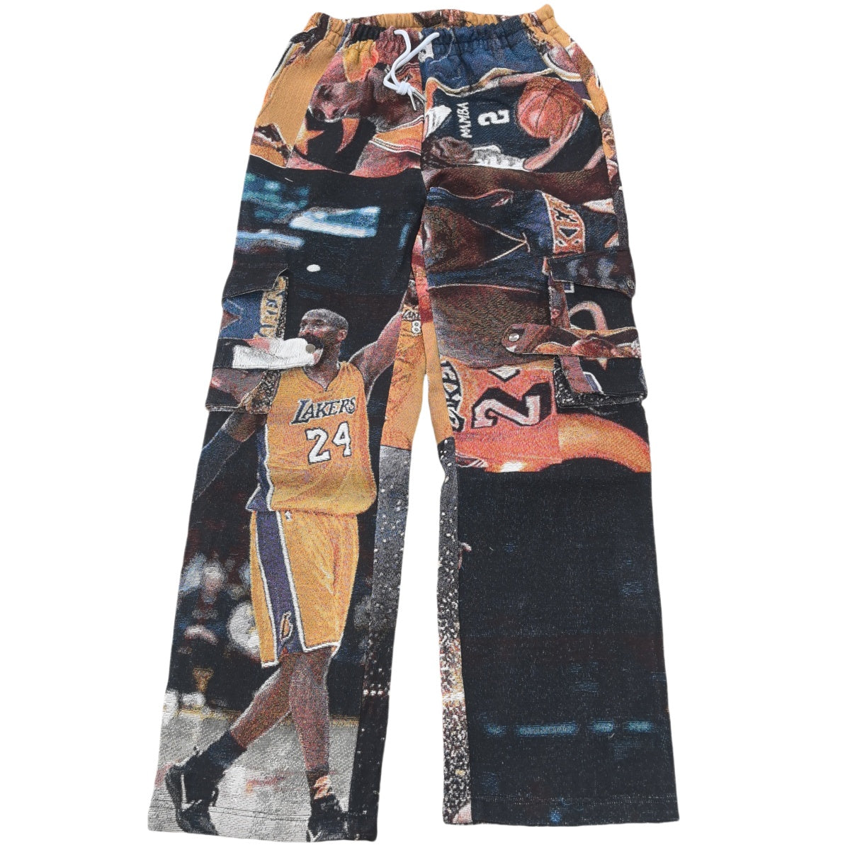 Basketball Legend Collage Woven Jacquard Tapestry Cargo Pants