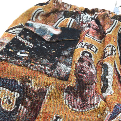 Basketball Legend Collage Woven Jacquard Tapestry Cargo Pants