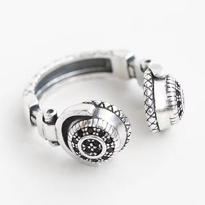 Headset Shaped Hip Hop Trendy and Cool Wearing Earphone Rings