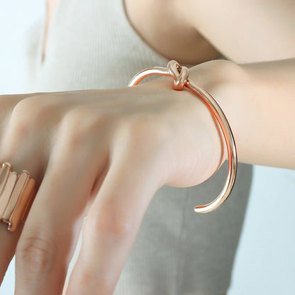 Forever Love Knot Infinity Bracelets Open Cuff Bangle Bracelet for Women