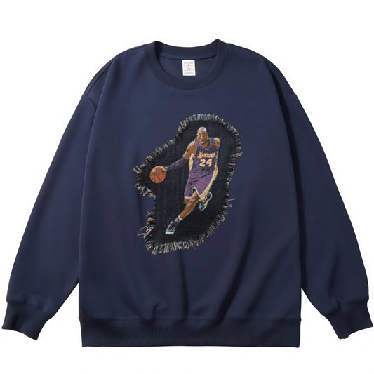 Kobe Bryant #24 Dribbling Woven Patch Pullover