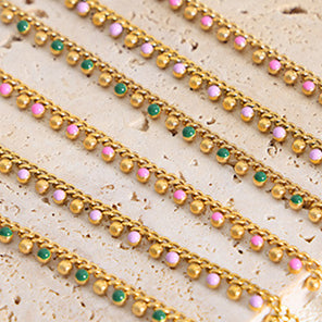 Colorful Necklace Oil Drip Pendant Choker Necklaces