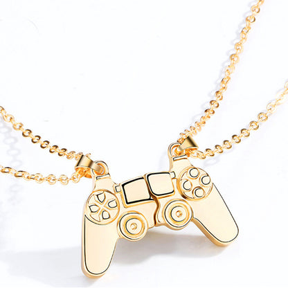 Magnet Game Controller Necklace Couple Matching Pendant Necklace