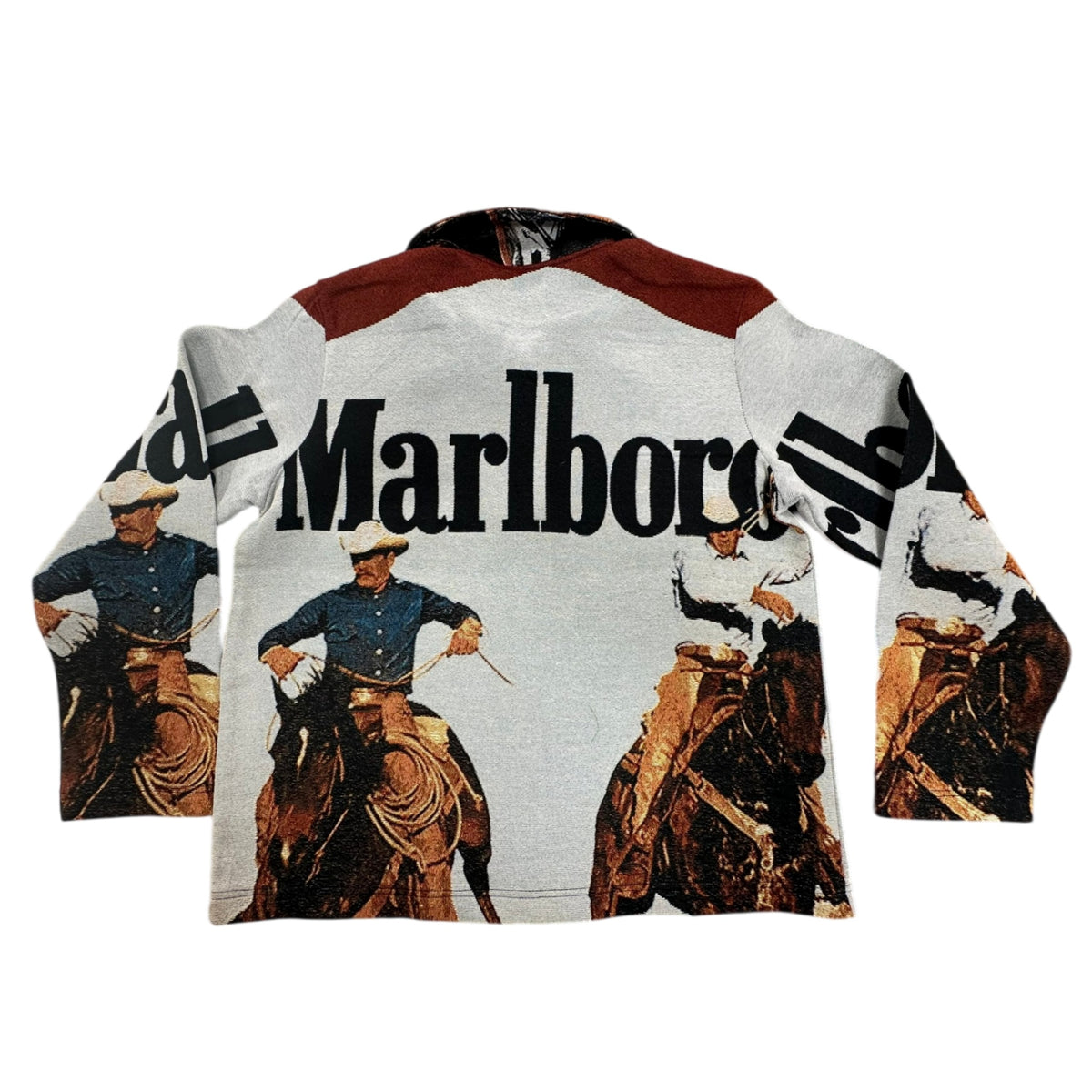 Vintage Western Tobacco Marlboro Woven Tapestry Jacket