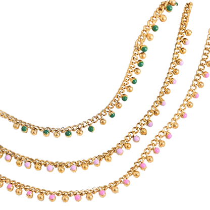 Colorful Necklace Oil Drip Pendant Choker Necklaces