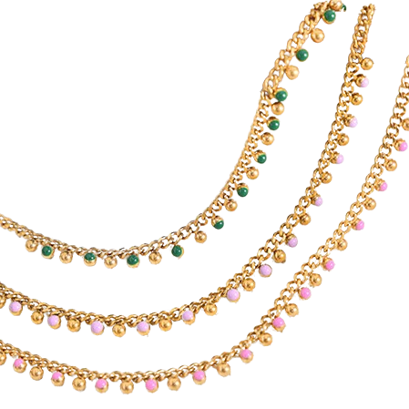 Colorful Necklace Oil Drip Pendant Choker Necklaces