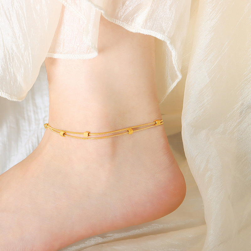 Layered Adjustable Beach Ankle Bracelet Summer Foot Chain Anklet
