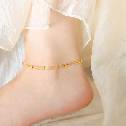 Layered Adjustable Beach Ankle Bracelet Summer Foot Chain Anklet