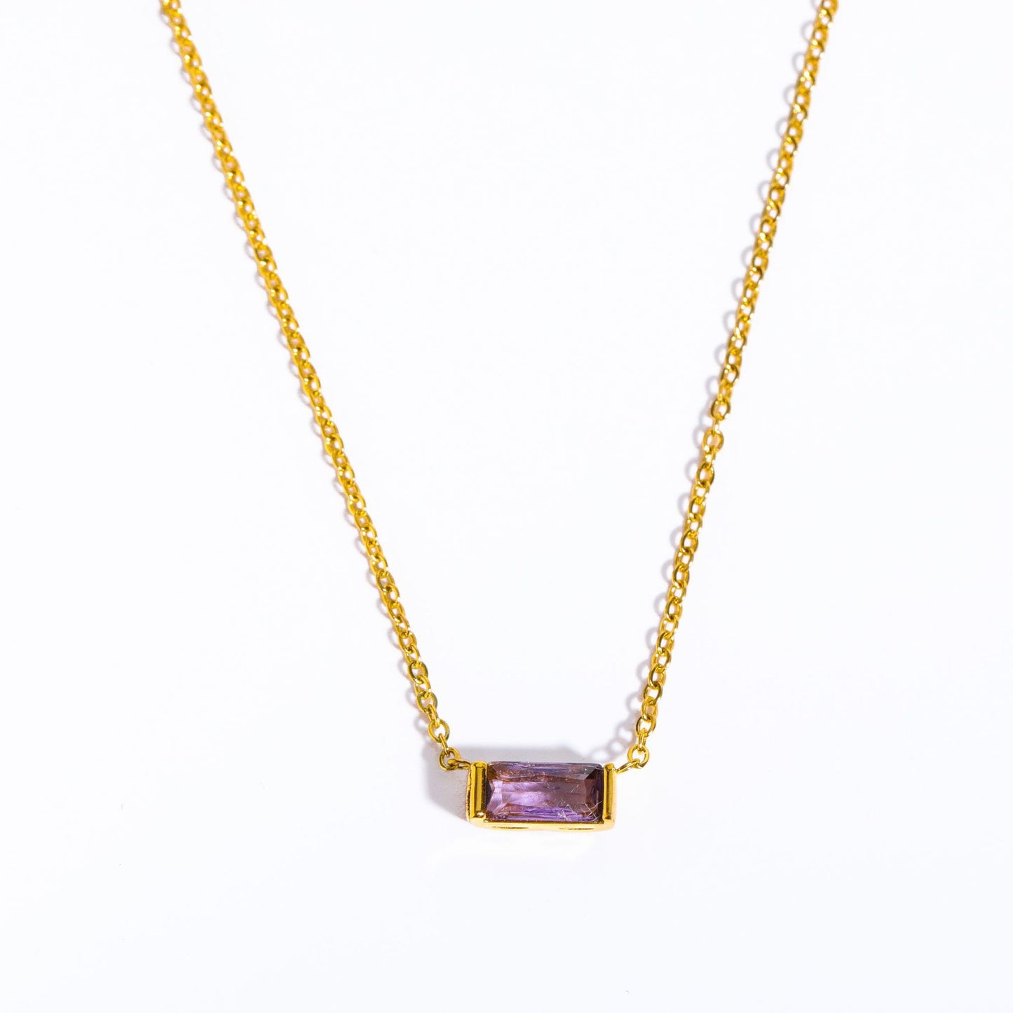 12 Birthstone Zircon Pendant Necklace