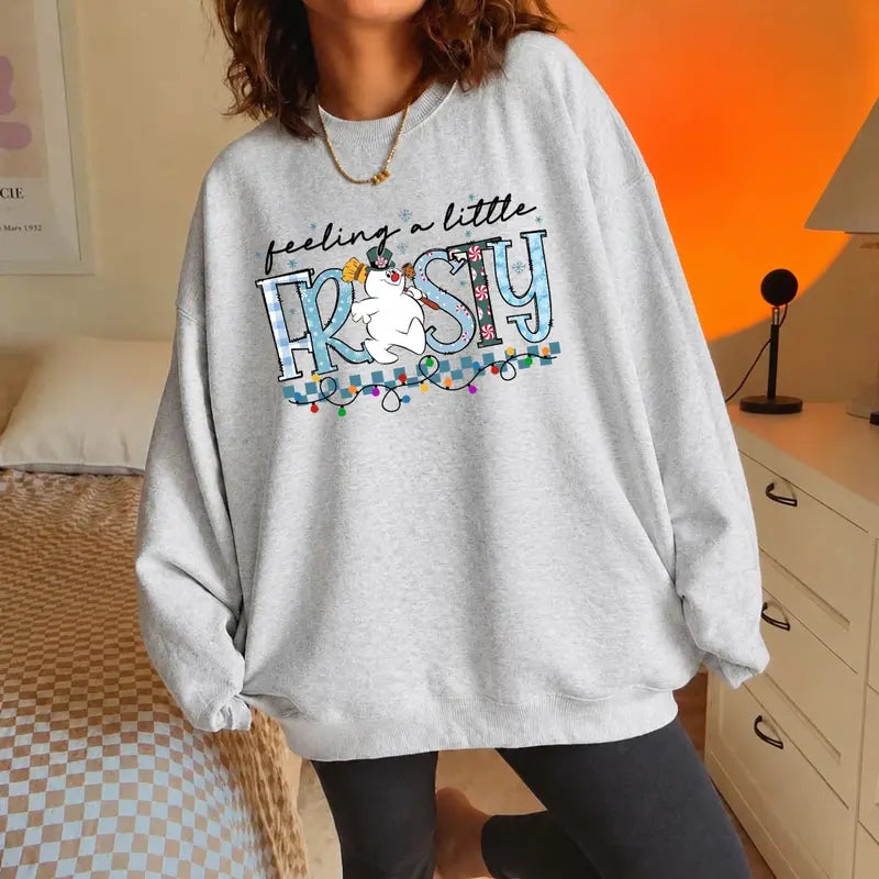 Feeling A Little Frosty Retro Snowman Christmas Sweatshirt ❄️🎄