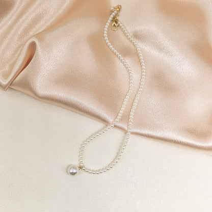 Handcrafted Classic White Pearl Necklace